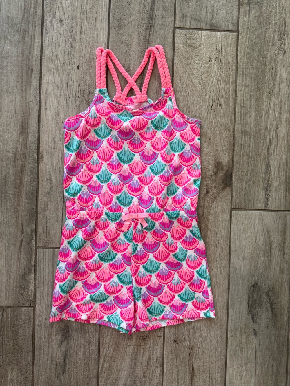 Tommy Bahama Pink purple and Teal Seashell Romper